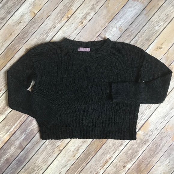 NWOT Black Open-Weave Sweater - Picture 5 of 10